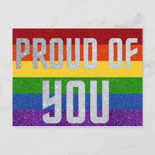 LGBT誇りを持ったグリッター ポストカード