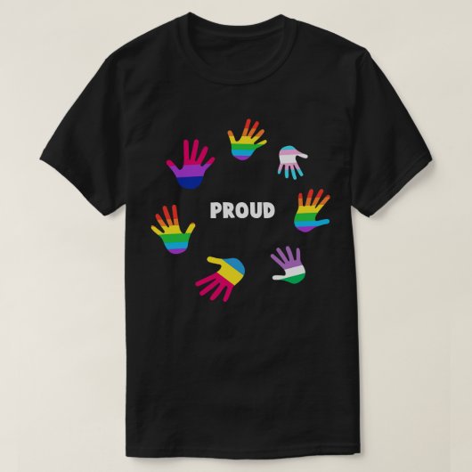 LGBT誇りを持ったゲイプライドティーLGBTQサポータギフトカード Tシャツ (デザイン正面)