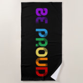 LGBT誇りを持ったゲイプライド ビーチタオル (正面)