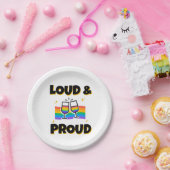 LGBT誇りを持ったプライドレインボーグラス ペーパープレート (パーティー)