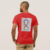 LGBT認識度レインボーリボンエンジェルティー Tシャツ (裏面フル)