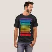 LGBT認識度月バーコードパンセクシャルプライドLGBTQ Tシャツ (正面フル)