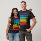 LGBT認識度月バーコードパンセクシャルプライドLGBTQ Tシャツ (ユニセックス)