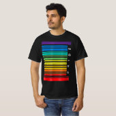LGBT認識度月バーコードパンセクシャルプライドLGBTQ Tシャツ (正面フル)