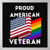 LGBT退役軍人 - アメリカ国旗 ポスター (正面)