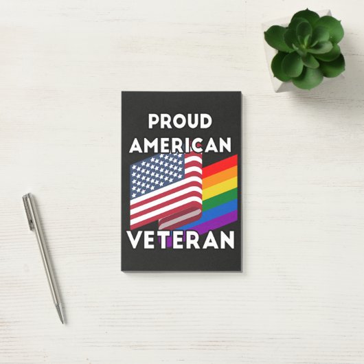 LGBT退役軍人 - アメリカ国旗 ポストイット (オフィス)