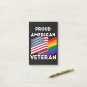 LGBT退役軍人 - アメリカ国旗 ポストイット (デスク上)