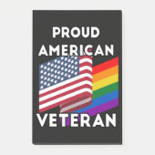 LGBT退役軍人 - アメリカ国旗 ポストイット (正面)