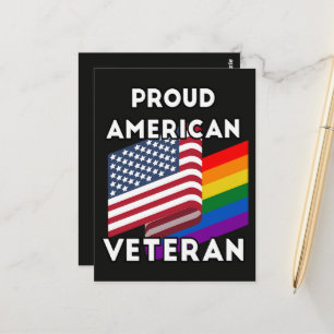 LGBT退役軍人 - アメリカ国旗 ポストカード