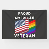 LGBT退役軍人 - アメリカ国旗 横断幕 (横)