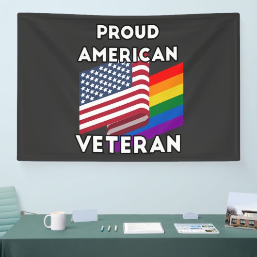 LGBT退役軍人 - アメリカ国旗 横断幕 (トレードショー)