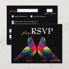 LGBT ウェディング メニュー付き – Doves of Promise 出欠カード