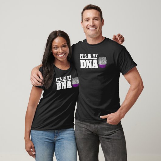 LGBT エースプライド月間 クィアDNA 無性愛者旗 プロ Tシャツ (ユニセックス)