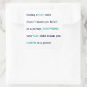 「LGBT ゲイの子供を持つ 愛と誇り 育児 名言」 スクエアシール (バッグ)