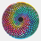 LGBT /ゲイプライドレインボー絞り染めアンダーマンダラ ラウンドシール (正面)