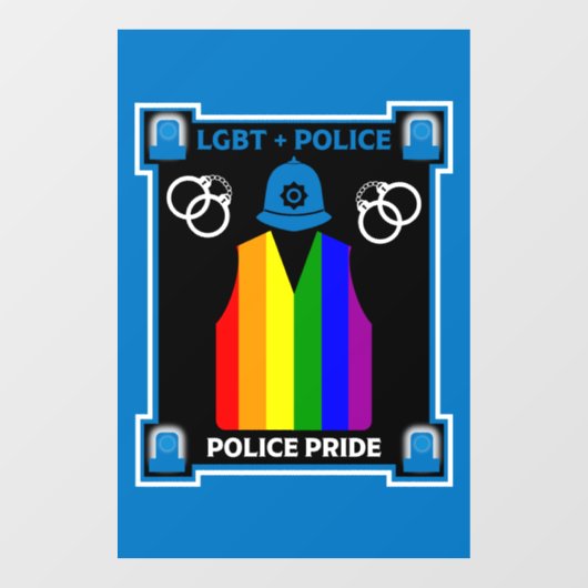 LGBT+ゲイプライド警察 ウィンドウサイン (シート)