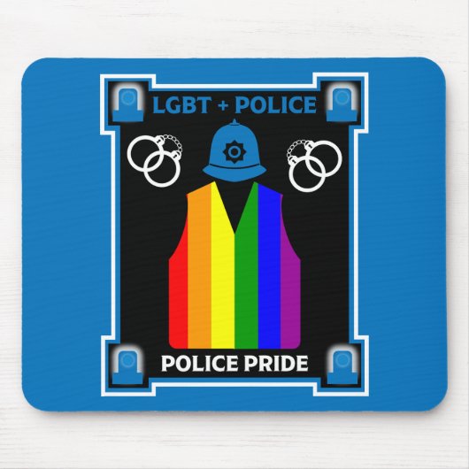 LGBT+ゲイプライド警察 マウスパッド (正面)