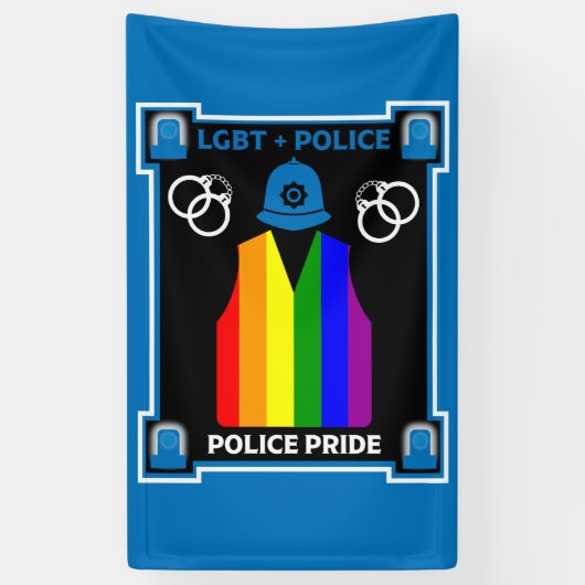 LGBT+ゲイプライド警察 横断幕 (縦)