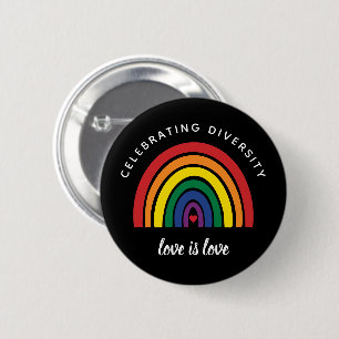 LGBT ゲイプライド 多様性の祝祭 愛は愛 缶バッジ