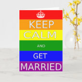 LGBT ゲイ婚 Keep calm and Get Marriad カード (黄色い花)