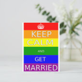 LGBT ゲイ婚 Keep calm and Get Married ポストカード (スタンド正面)