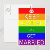 LGBT ゲイ婚 Keep calm and Get Married ポストカード (正面/裏面)