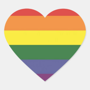 LGBT (ゲイ)の旗 ハートシール