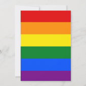 LGBT ゲイ ウェディング ヒゲ 虹 招待状 (裏面)