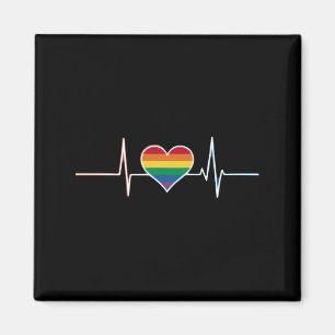 LGBT ゲイ プライド ハートビート レズビアン ゲイ 愛 マグネット