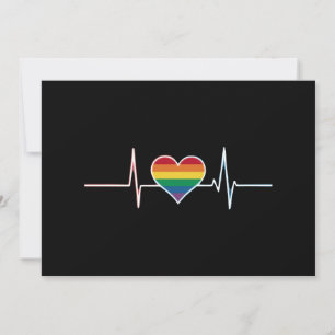 LGBT ゲイ プライド ハートビート レズビアン ゲイ 愛 招待状