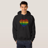 LGBT ゲイ プライド フラッグ LGBTQ平等を愛し応援する パーカ (正面フル)