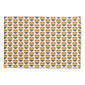 LGBT ゲイ プライド レインボー ハート パターン 枕カバー (裏面)