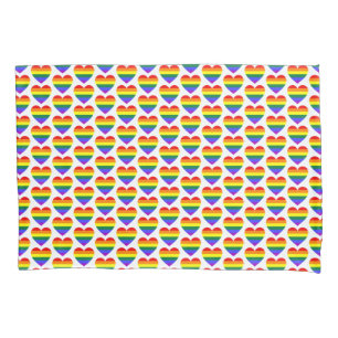 LGBT ゲイ プライド レインボー ハート パターン 枕カバー