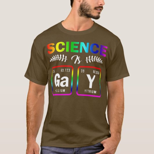 LGBT サイエンス ゲイ プライド エレメント Tシャツ (正面)
