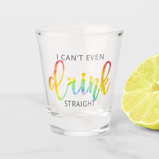 LGBT ストレート飲めないよ ショットグラス (正面)