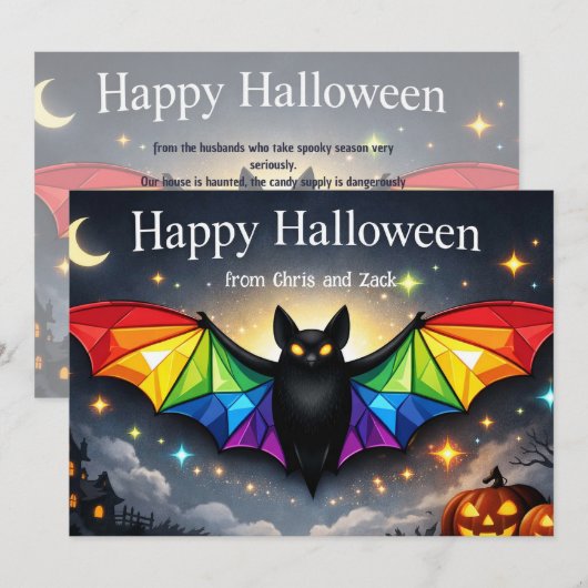 🎃🌈LGBT スパイキー&ファビュラス 招待状 (正面/裏面)