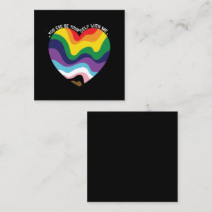 LGBT トランスジェンダー ゲイ と一緒にいると自分らしくいられる スクエア名刺