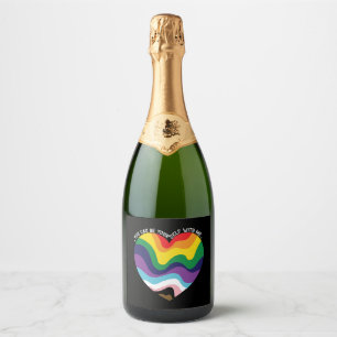 LGBT トランスジェンダー ゲイ と一緒にいると自分らしくいられる スパークリングワインラベル