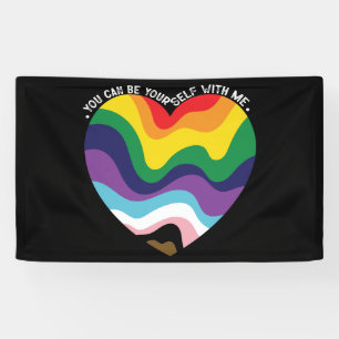 LGBT トランスジェンダー ゲイ と一緒にいると自分らしくいられる 横断幕