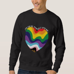 LGBT トランスジェンダー ゲイ のあなたもありのままの自分でいられます スウェットシャツ