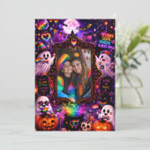 LGBT ハロウィーン オリジナルフォトグリーティングカード 🎃🌈 招待状 (スタンド正面)