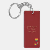 LGBT ハートの旗 "あなたは永遠に私のバレンタイン" キーホルダー (正面左)