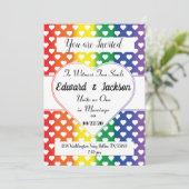 LGBT ハートの結婚式招待状 招待状 (スタンド正面)