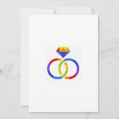 LGBT ハートの結婚式招待状 招待状 (裏面)