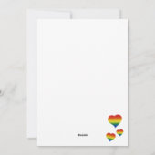 LGBT ハートフラグ バレンタインのメッセージ入りフラットデザイン シーズンカード (裏面)