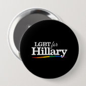 LGBT ヒラリー - 白黒 缶バッジ (正面&裏面)