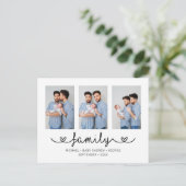 LGBT ファミリーフォトテンプレート - カスタマイズテキスト シーズンポストカード (スタンド正面)