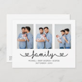 LGBT ファミリーフォトテンプレート - カスタマイズテキスト シーズンポストカード (正面/裏面)