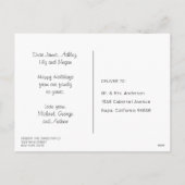 LGBT ファミリーフォトテンプレート - カスタマイズテキスト シーズンポストカード (裏面)