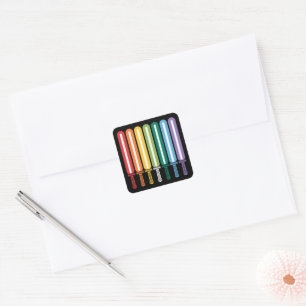 LGBT フラッグ ゲイ プライド スクエアシール